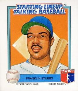 1988 Parker Bros. Starting Lineup Talking Baseball Los Angeles Dodgers #13 Franklin Stubbs Front