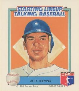 1988 Parker Bros. Starting Lineup Talking Baseball Los Angeles Dodgers #12 Alex Trevino Front
