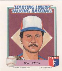 1988 Parker Bros. Starting Lineup Talking Baseball Montreal Expos #26 Neal Heaton Front