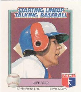1988 Parker Bros. Starting Lineup Talking Baseball Montreal Expos #12 Jeff Reed Front