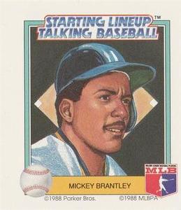 1988 Parker Bros. Starting Lineup Talking Baseball Seattle Mariners #23 Mickey Brantley Front