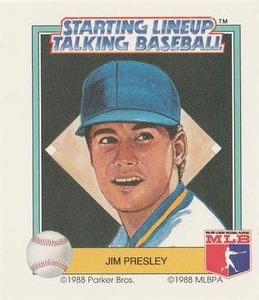 1988 Parker Bros. Starting Lineup Talking Baseball Seattle Mariners #15 Jim Presley Front
