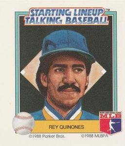 1988 Parker Bros. Starting Lineup Talking Baseball Seattle Mariners #16 Rey Quinones Front