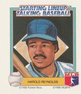 1988 Parker Bros. Starting Lineup Talking Baseball Seattle Mariners #14 Harold Reynolds Front