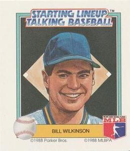 1988 Parker Bros. Starting Lineup Talking Baseball Seattle Mariners #29 Bill Wilkinson Front