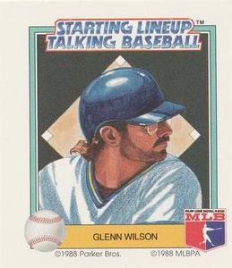 1988 Parker Bros. Starting Lineup Talking Baseball Seattle Mariners #17 Glenn Wilson Front