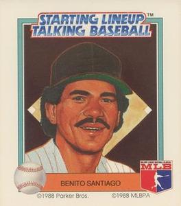 1988 Parker Bros. Starting Lineup Talking Baseball San Diego Padres #11 Benito Santiago Front
