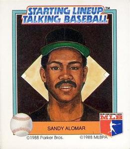 1988 Parker Bros. Starting Lineup Talking Baseball San Diego Padres #12 Sandy Alomar Front