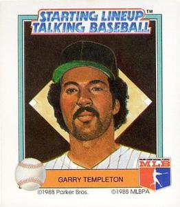 1988 Parker Bros. Starting Lineup Talking Baseball San Diego Padres #16 Garry Templeton Front