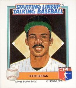 1988 Parker Bros. Starting Lineup Talking Baseball San Diego Padres #17 Chris Brown Front