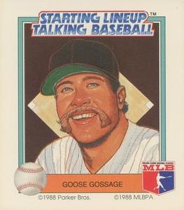 1988 Parker Bros. Starting Lineup Talking Baseball San Diego Padres #28 Goose Gossage Front