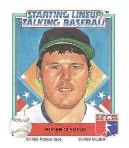 1988 Parker Bros. Starting Lineup Talking Baseball Boston Red Sox #25 Roger Clemens Front