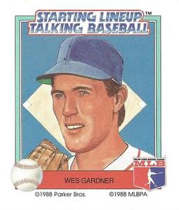1988 Parker Bros. Starting Lineup Talking Baseball Boston Red Sox #29 Wes Gardner Front