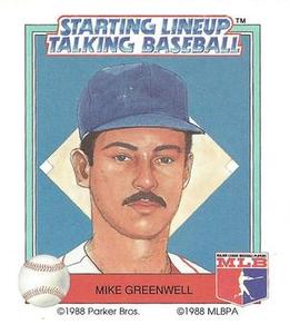 1988 Parker Bros. Starting Lineup Talking Baseball Boston Red Sox #22 Mike Greenwell Front