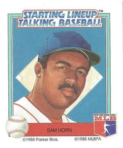 1988 Parker Bros. Starting Lineup Talking Baseball Boston Red Sox #14 Sam Horn Front