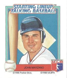 1988 Parker Bros. Starting Lineup Talking Baseball Boston Red Sox #12 John Marzano Front