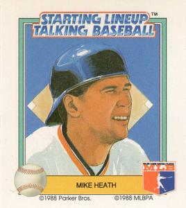 1988 Parker Bros. Starting Lineup Talking Baseball Detroit Tigers #11 Mike Heath Front