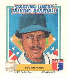 1988 Parker Bros. Starting Lineup Talking Baseball Detroit Tigers #14 Lou Whitaker Front