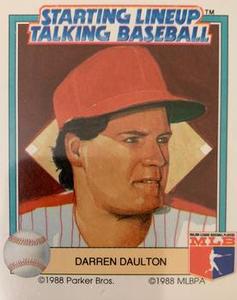 1988 Parker Bros. Starting Lineup Talking Baseball Philadelphia Phillies #12 Darren Daulton Front