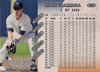 1997 Donruss - Press Proofs Silver #220 Alan Trammell Back