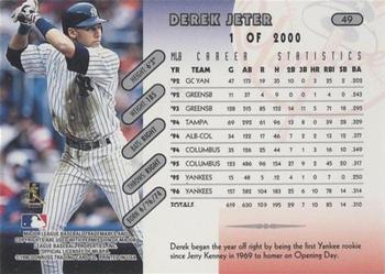 1997 Donruss - Press Proofs Silver #49 Derek Jeter Back