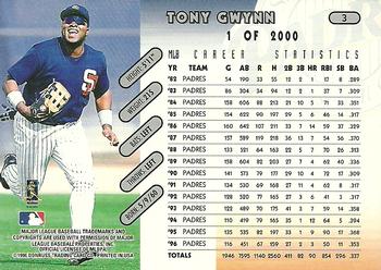 1997 Donruss - Press Proofs Silver #3 Tony Gwynn Back
