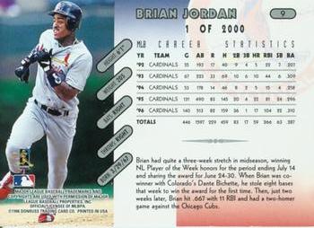 1997 Donruss - Press Proofs Silver #9 Brian Jordan Back
