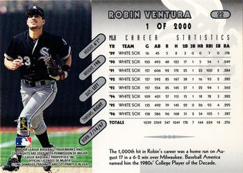 1997 Donruss - Press Proofs Silver #22 Robin Ventura Back