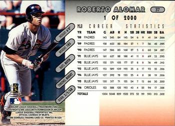 1997 Donruss - Press Proofs Silver #37 Roberto Alomar Back