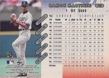 1997 Donruss - Press Proofs Silver #198 Ramon Martinez Back