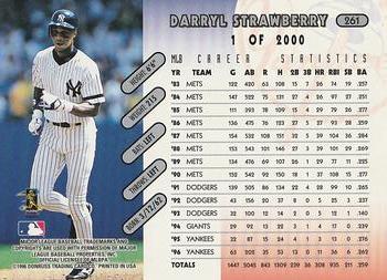 1997 Donruss - Press Proofs Silver #261 Darryl Strawberry Back