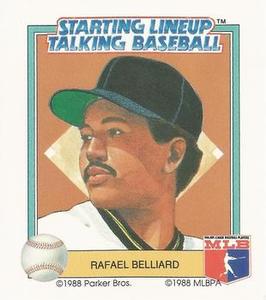1988 Parker Bros. Starting Lineup Talking Baseball Pittsburgh Pirates #17 Rafael Belliard Front