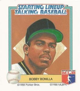 1988 Parker Bros. Starting Lineup Talking Baseball Pittsburgh Pirates #24 Bobby Bonilla Front