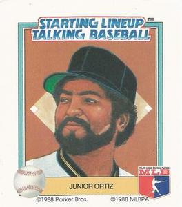 1988 Parker Bros. Starting Lineup Talking Baseball Pittsburgh Pirates #12 Junior Ortiz Front