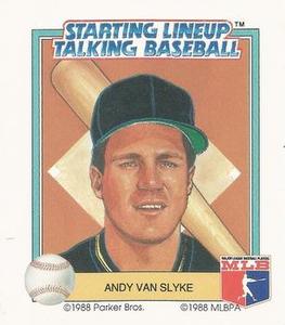 1988 Parker Bros. Starting Lineup Talking Baseball Pittsburgh Pirates #21 Andy Van Slyke Front