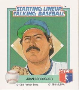 1988 Parker Bros. Starting Lineup Talking Baseball Minnesota Twins #27 Juan Berenguer Front