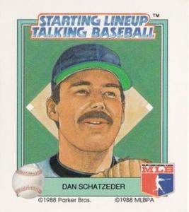 1988 Parker Bros. Starting Lineup Talking Baseball Minnesota Twins #29 Dan Schatzeder Front