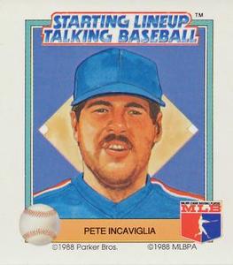 1988 Parker Bros. Starting Lineup Talking Baseball Texas Rangers #23 Pete Incaviglia Front