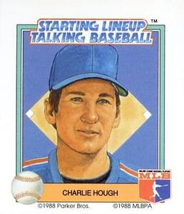 1988 Parker Bros. Starting Lineup Talking Baseball Texas Rangers #25 Charlie Hough Front
