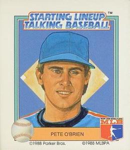 1988 Parker Bros. Starting Lineup Talking Baseball Texas Rangers #13 Pete O'Brien Front