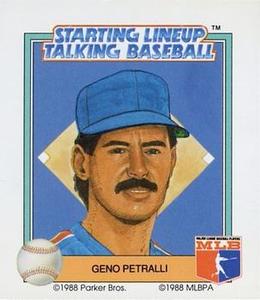 1988 Parker Bros. Starting Lineup Talking Baseball Texas Rangers #12 Geno Petralli Front