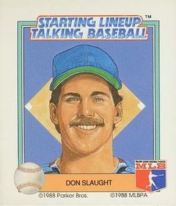 1988 Parker Bros. Starting Lineup Talking Baseball Texas Rangers #11 Don Slaught Front