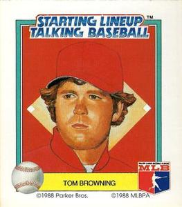 1988 Parker Bros. Starting Lineup Talking Baseball Cincinnati Reds #25 Tom Browning Front