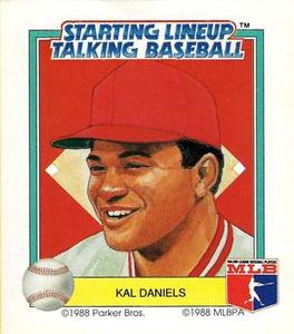 1988 Parker Bros. Starting Lineup Talking Baseball Cincinnati Reds #20 Kal Daniels Front