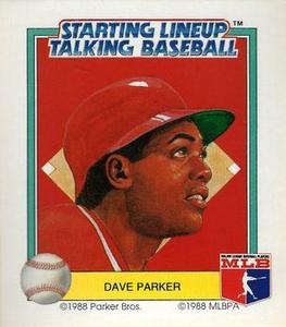 1988 Parker Bros. Starting Lineup Talking Baseball Cincinnati Reds #22 Dave Parker Front