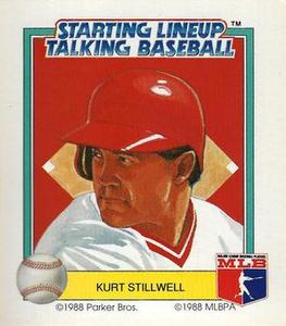 1988 Parker Bros. Starting Lineup Talking Baseball Cincinnati Reds #13 Kurt Stillwell Front