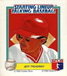 1988 Parker Bros. Starting Lineup Talking Baseball Cincinnati Reds #14 Jeff Treadway Front