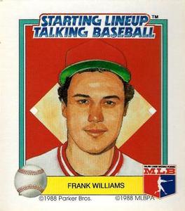 1988 Parker Bros. Starting Lineup Talking Baseball Cincinnati Reds #29 Frank Williams Front