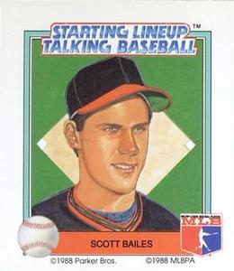 1988 Parker Bros. Starting Lineup Talking Baseball Cleveland Indians #26 Scott Bailes Front