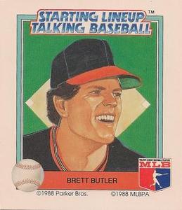 1988 Parker Bros. Starting Lineup Talking Baseball Cleveland Indians #20 Brett Butler Front